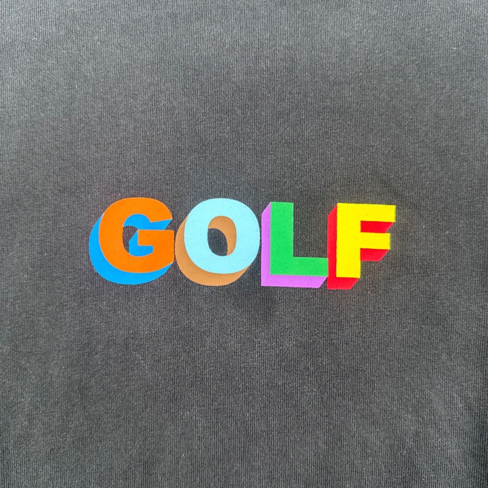 Golf Wang Shirt 3D Logo Spell Out Mens Medium Black Short Sleeve Graphic Tee - Picture 5 of 8